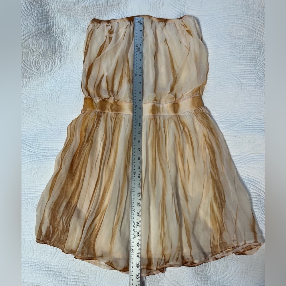 Silk Strapless Tube Mini Dress - Size M - Picture 6 of 8